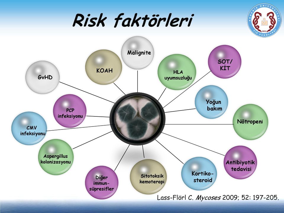 kolonizasyonu Diğer immunsüpresifler Sitotoksik kemoterapi