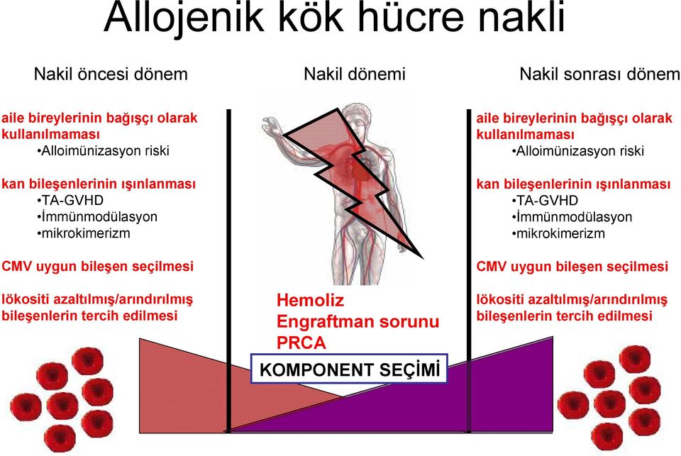 bileşenlerin tercih edilmesi Hemoliz Engraftman sorunu PRCA KOMPONENT SEÇİMİ aile bireylerinin bağışçı olarak kullanılmaması Alloimünizasyon 