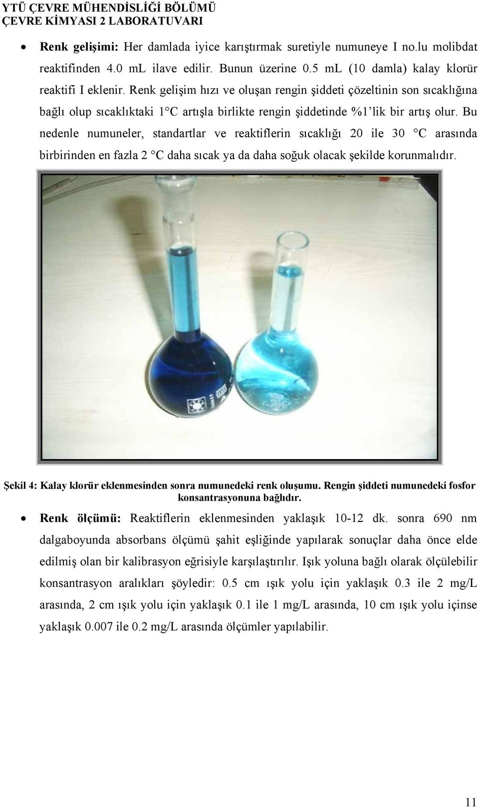 Bu nedenle numuneler, standartlar ve reaktiflerin sıcaklığı 20 ile 30 C arasında birbirinden en fazla 2 C daha sıcak ya da daha soğuk olacak şekilde korunmalıdır.