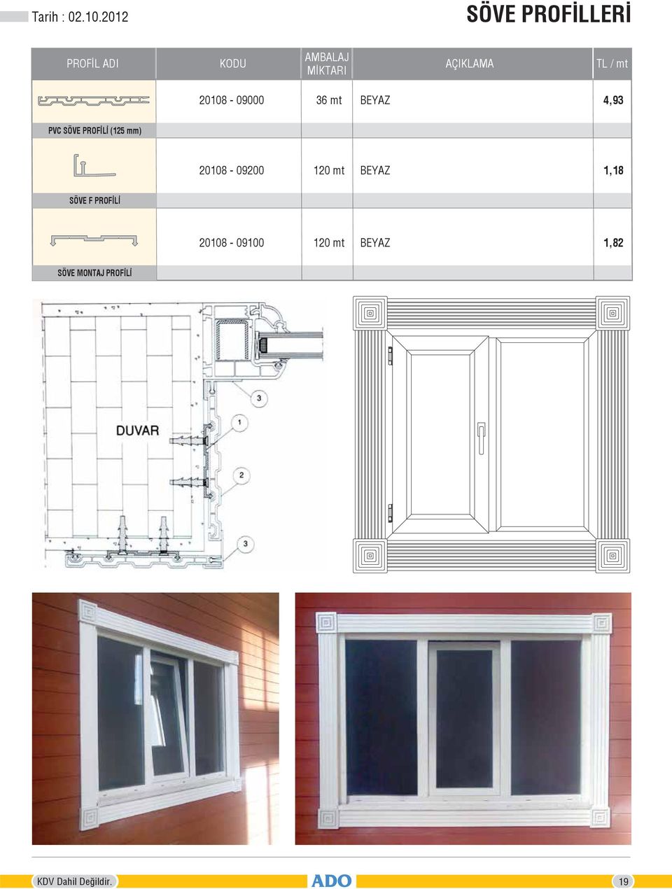 SÖVE PROFİLİ (125 mm) 20108-09200 120 mt 1,18