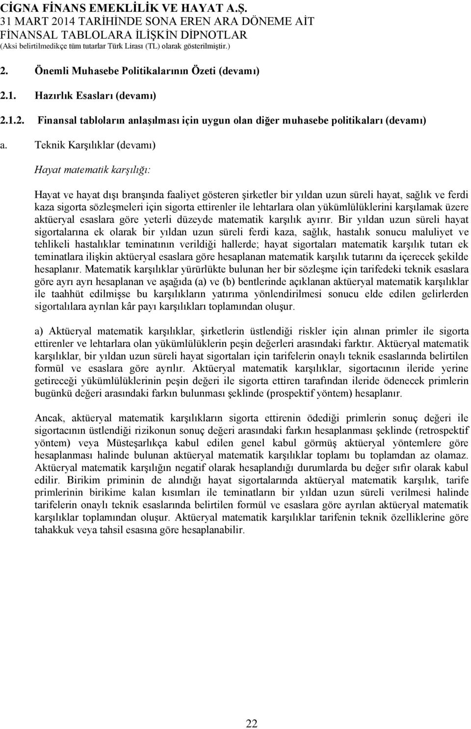 ettirenler ile lehtarlara olan yükümlülüklerini karşılamak üzere aktüeryal esaslara göre yeterli düzeyde matematik karşılık ayırır.