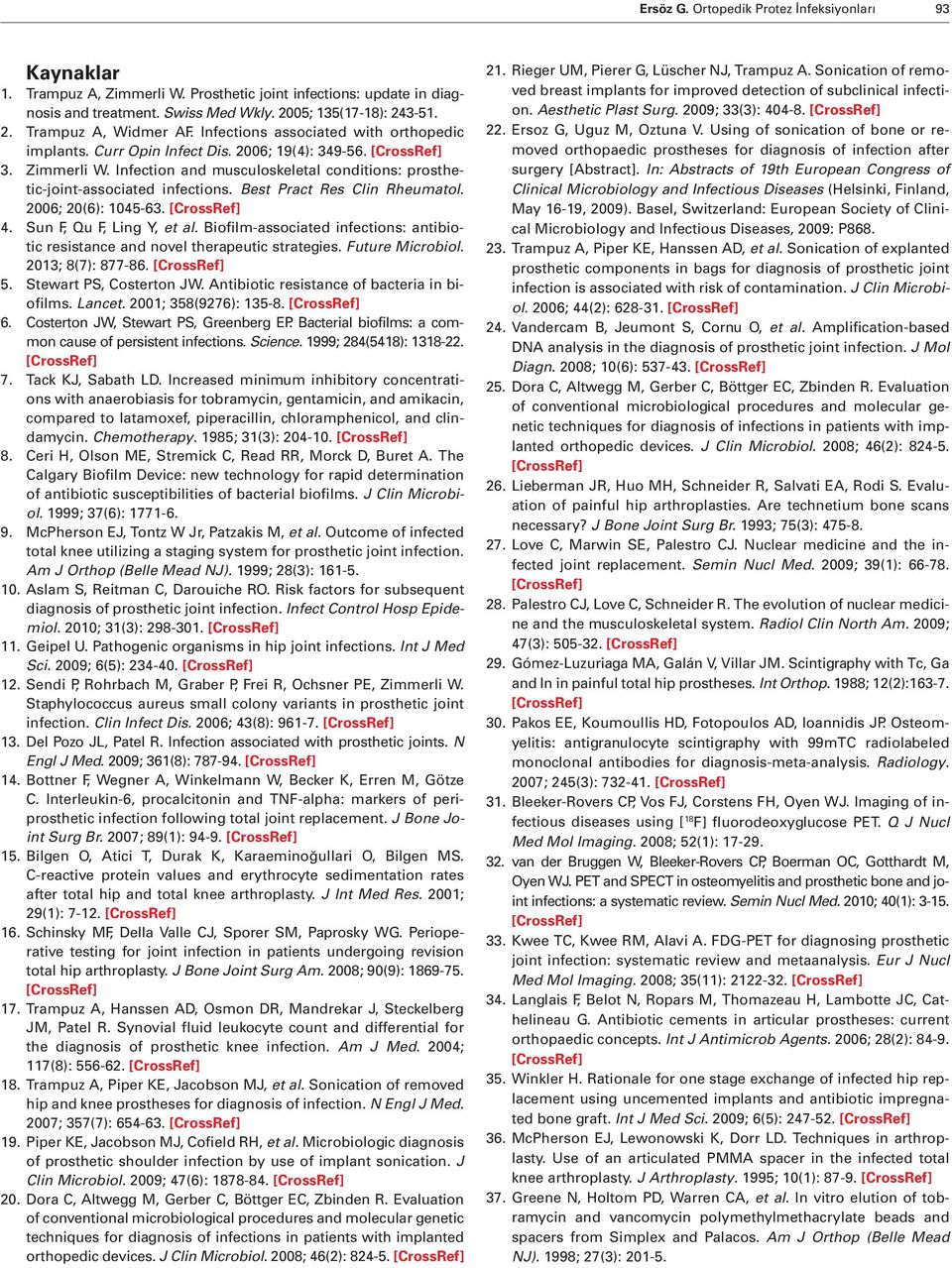 Best Pract Res Clin Rheumatol. 2006; 20(6): 1045-63. 4. Sun F, Qu F, Ling Y, et al. Biofilm-associated infections: antibiotic resistance and novel therapeutic strategies. Future Microbiol.