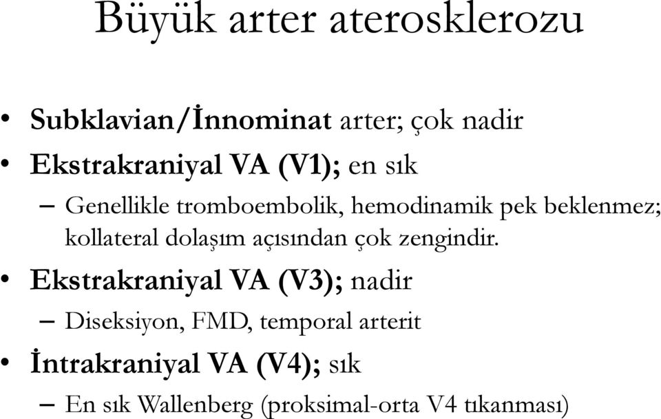 dolaşım açısından çok zengindir.