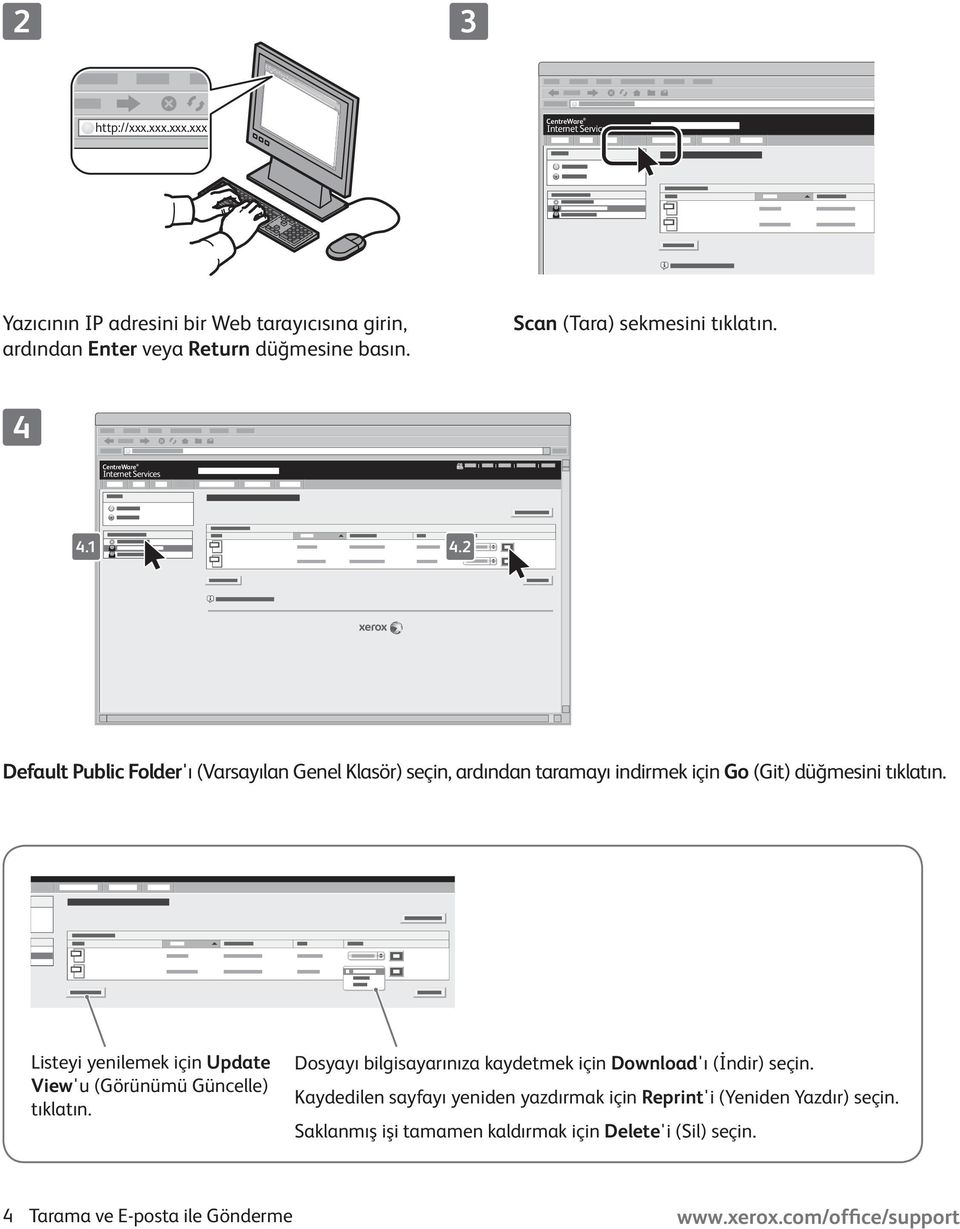 Listeyi yenilemek için Update View'u (Görünümü Güncelle) tıklatın. Dosyayı bilgisayarınıza kaydetmek için Download'ı (İndir) seçin.