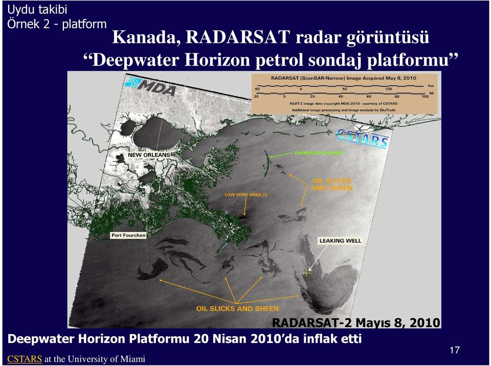 RADARSAT-2 Mayıs 8, 2010 Deepwater Horizon Platformu 20