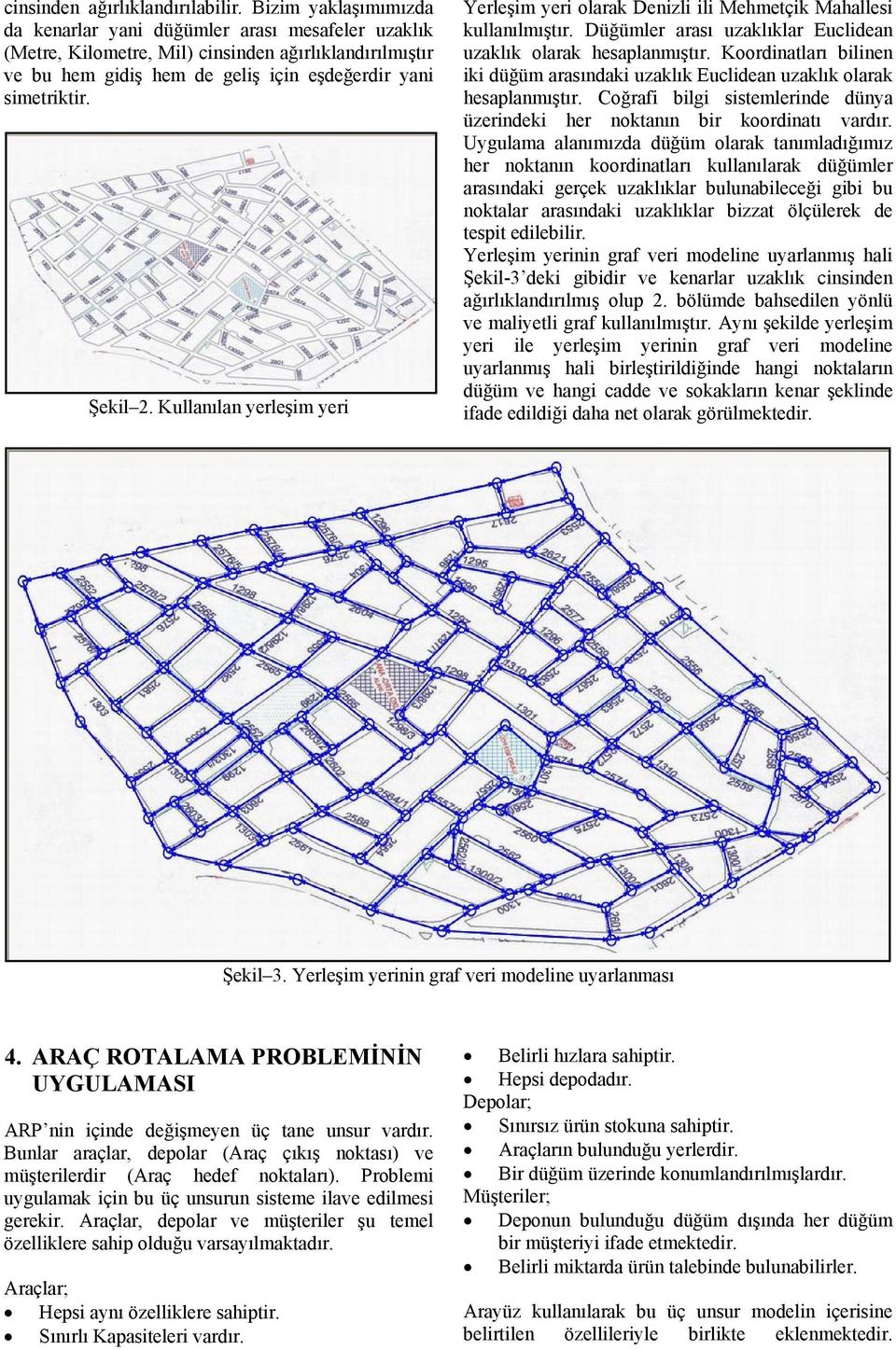 Kullanılan yerleşim yeri Yerleşim yeri olarak Denizli ili Mehmetçik Mahallesi kullanılmıştır. Düğümler arası uzaklıklar Euclidean uzaklık olarak hesaplanmıştır.