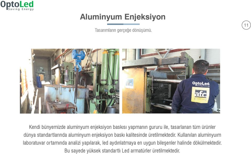 standartlarında aluminyum enjeksiyon baskı kalitesinde üretilmektedir.