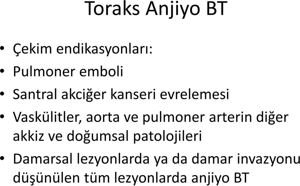 pulmoner arterin diğer akkiz ve doğumsal patolojileri