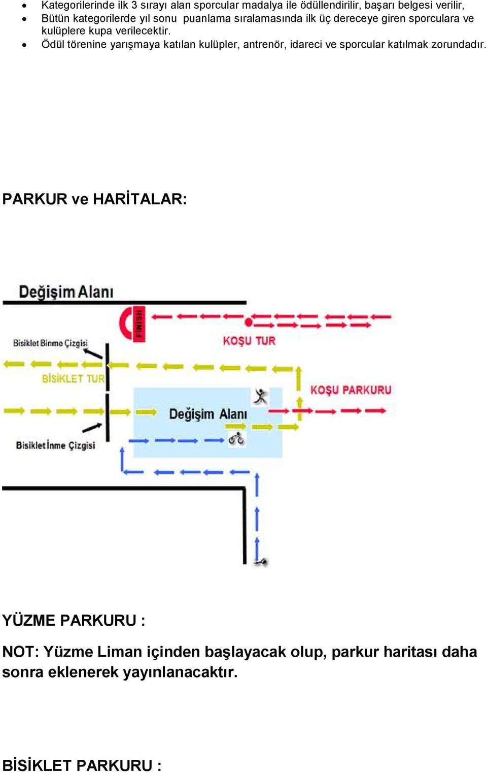 Ödül törenine yarışmaya katılan kulüpler, antrenör, idareci ve sporcular katılmak zorundadır.