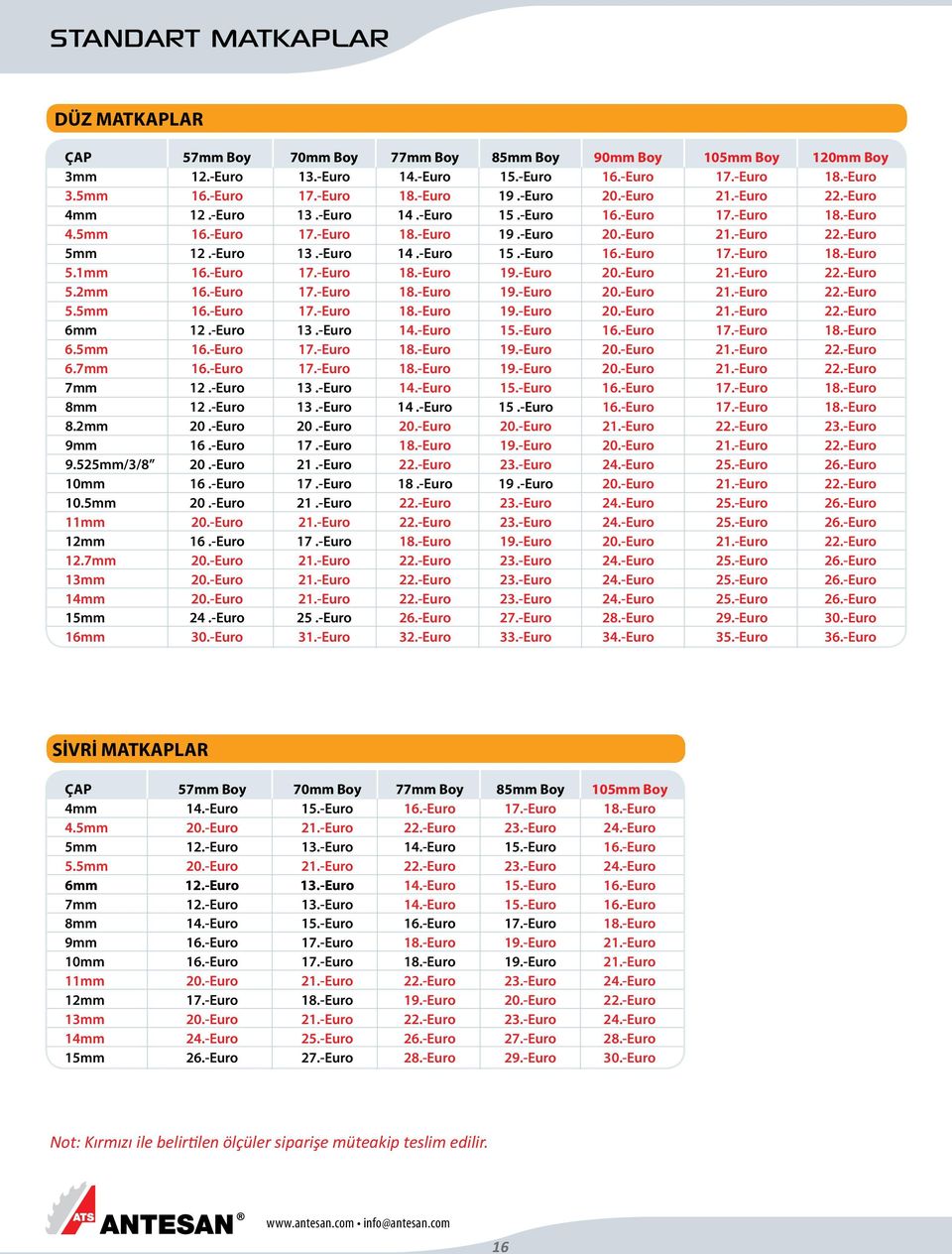 -Euro 17.-Euro 18.-Euro 19.-Euro 20.-Euro 21.-Euro 22.-Euro 5.2mm 16.-Euro 17.-Euro 18.-Euro 19.-Euro 20.-Euro 21.-Euro 22.-Euro 5.5mm 16.-Euro 17.-Euro 18.-Euro 19.-Euro 20.-Euro 21.-Euro 22.-Euro 6mm 12.