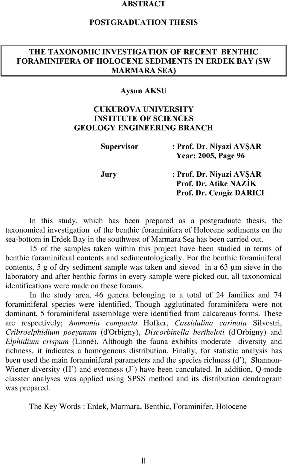 Niyazi AVŞAR Year: 2005, Page 96 : Prof. Dr.