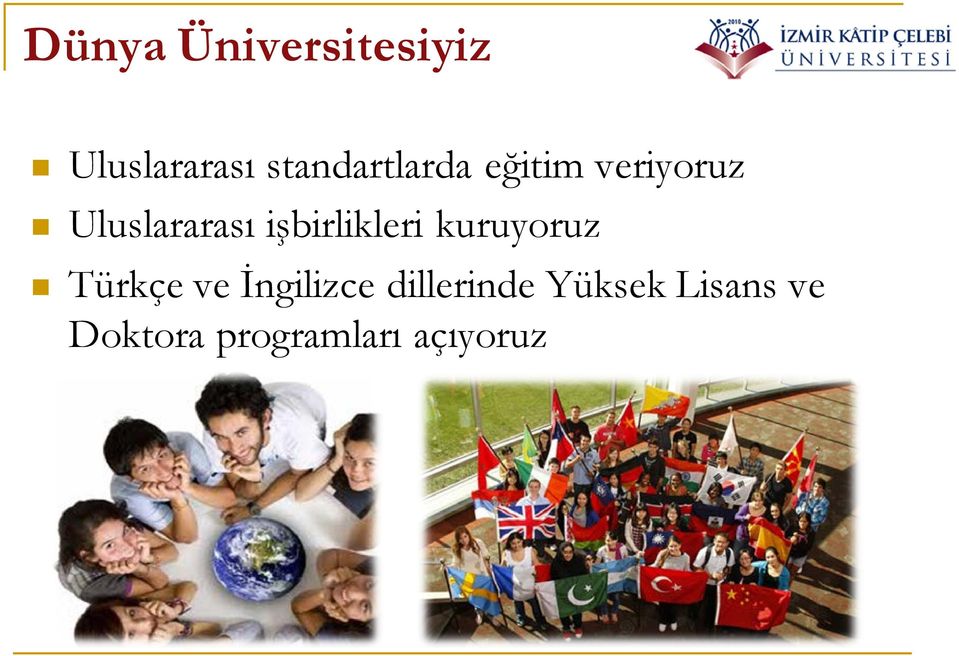 işbirlikleri kuruyoruz Türkçe ve İngilizce
