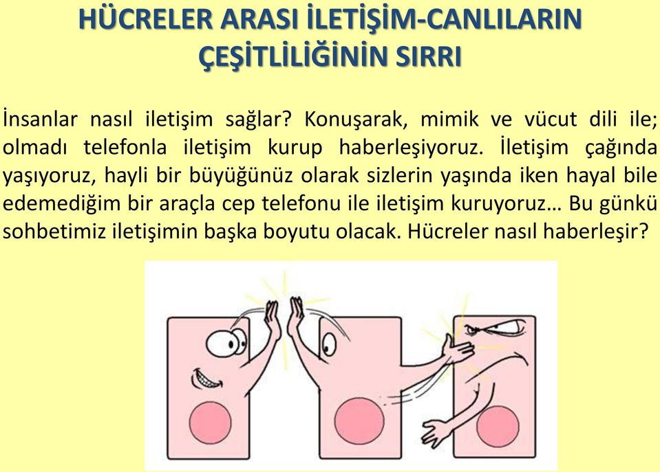 İletişim çağında yaşıyoruz, hayli bir büyüğünüz olarak sizlerin yaşında iken hayal bile edemediğim