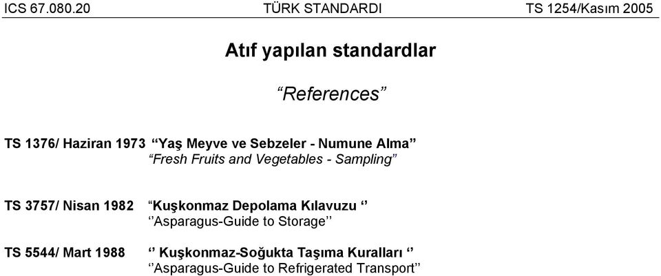 Haziran 1973 Yaş Meyve ve Sebzeler - Numune Alma Fresh Fruits and Vegetables - Sampling