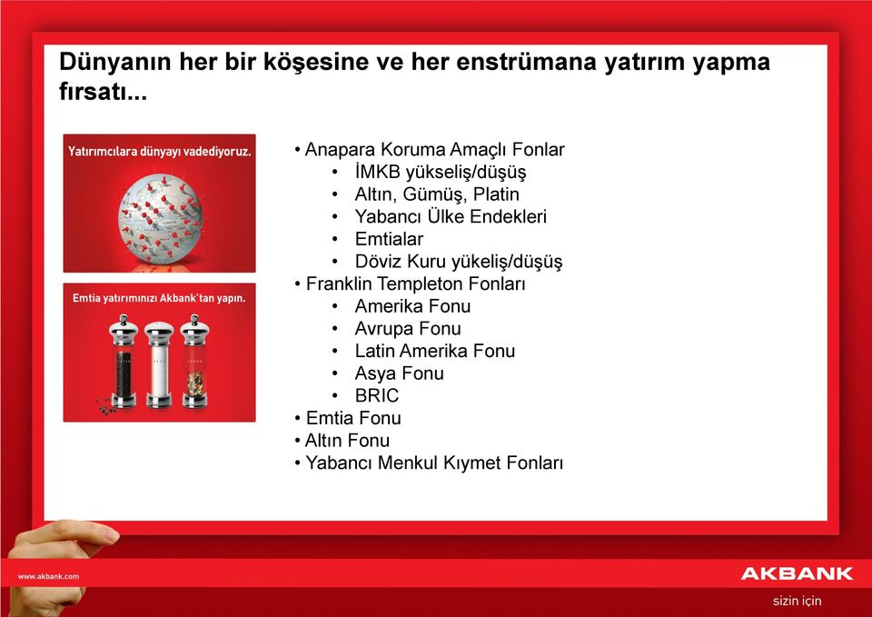 Ülke Endekleri Emtialar Döviz Kuru yükeliş/düşüş Franklin Templeton Fonları Amerika