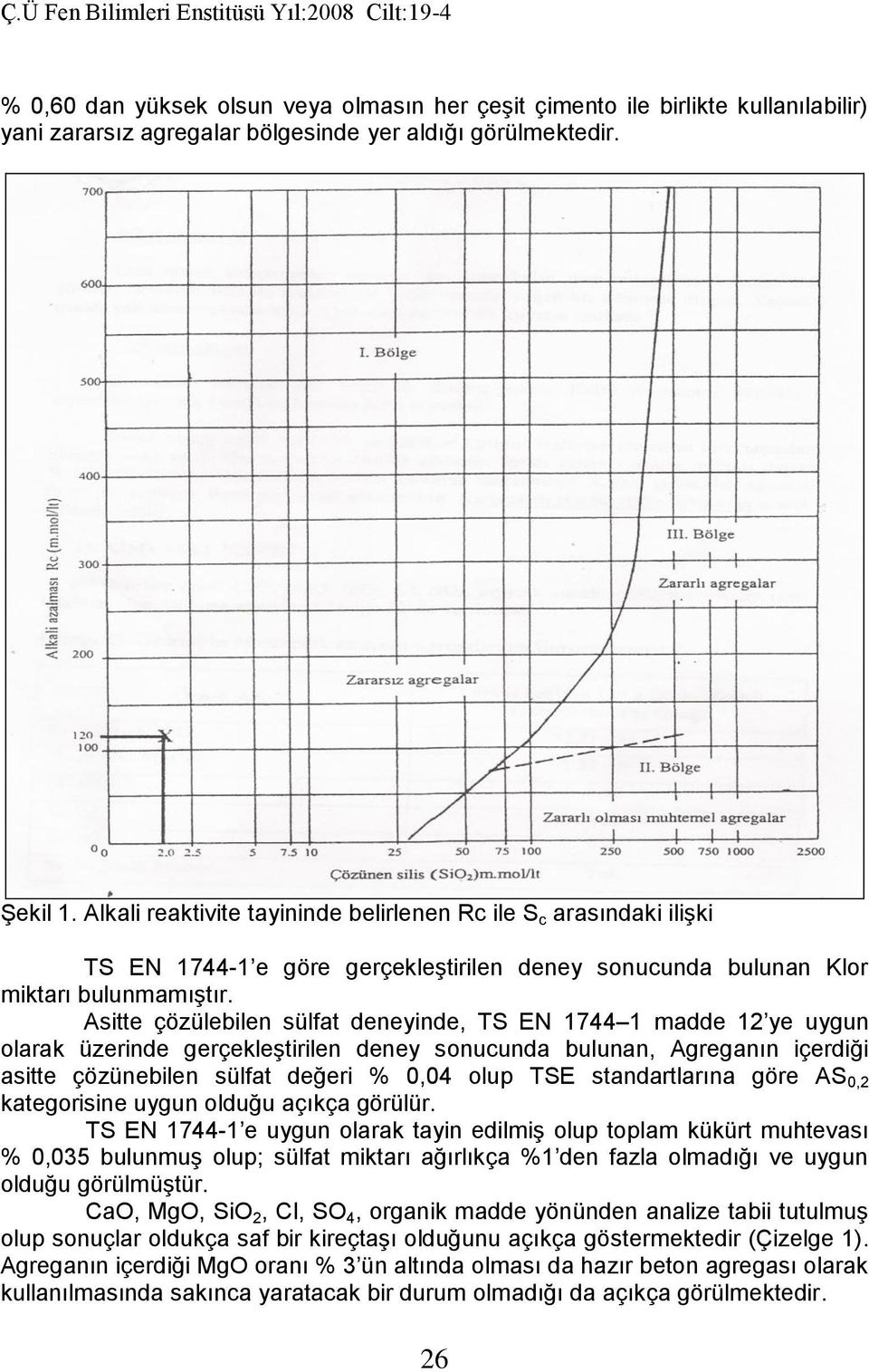 Asitte çözülebilen sülfat deneyinde, TS EN 1744 1 madde 12 ye uygun olarak üzerinde gerçekleştirilen deney sonucunda bulunan, Agreganın içerdiği asitte çözünebilen sülfat değeri % 0,04 olup TSE