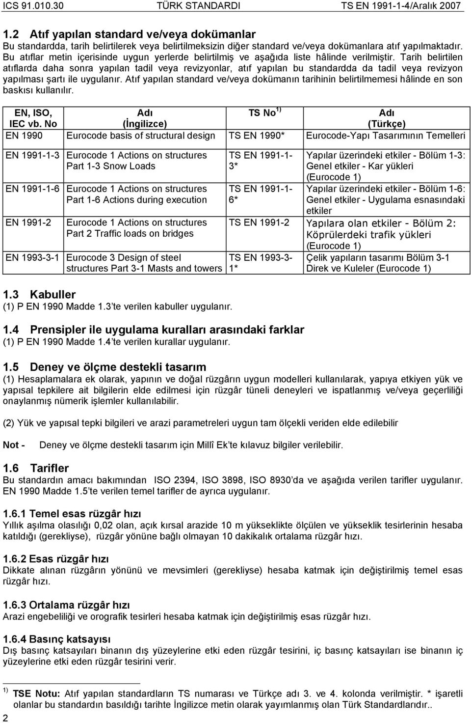 Tarih belirtilen atıflarda daha sonra yapılan tadil veya revizyonlar, atıf yapılan bu standardda da tadil veya revizyon yapılması şartı ile uygulanır.