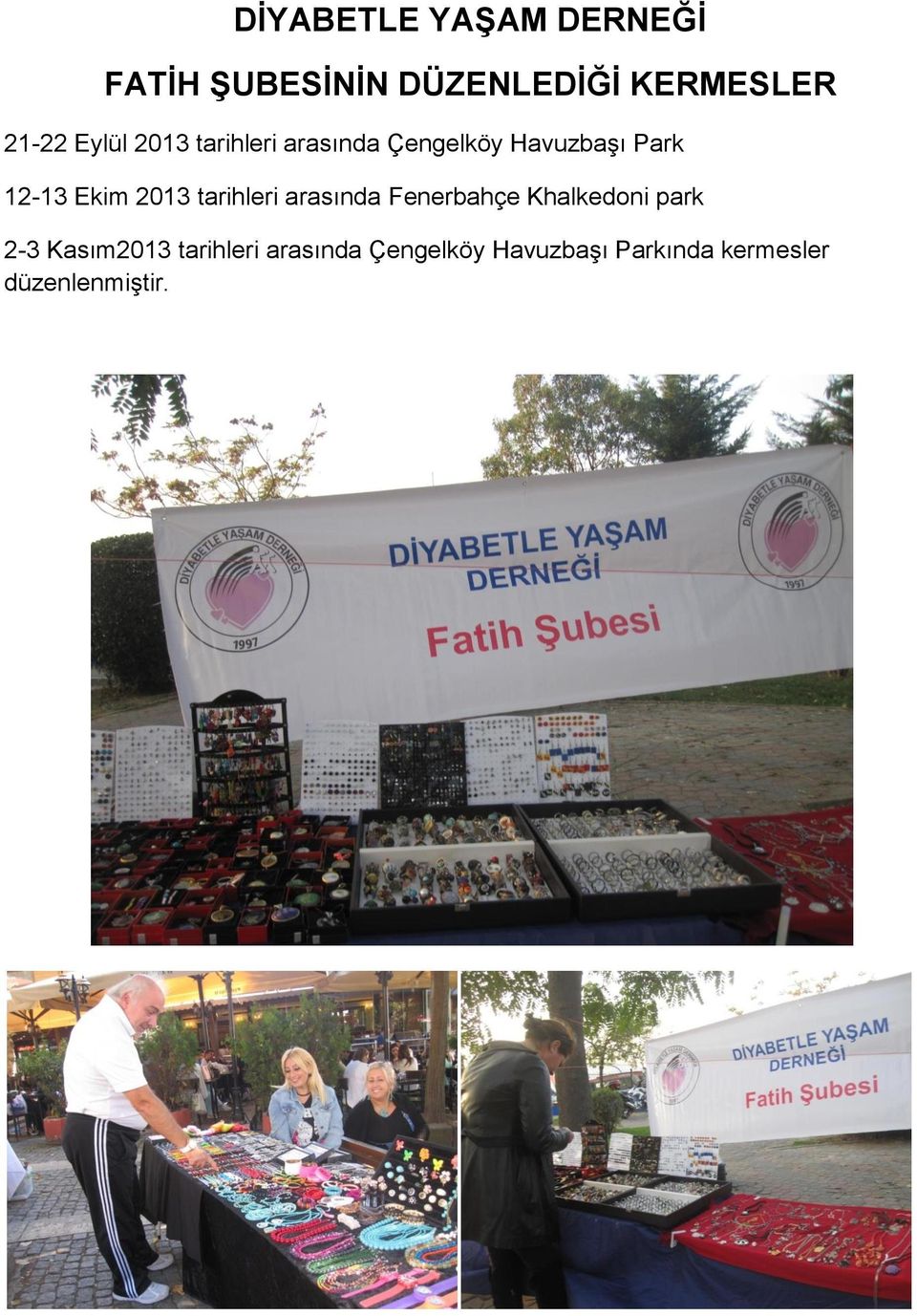2013 tarihleri arasında Fenerbahçe Khalkedoni park 2-3 Kasım2013