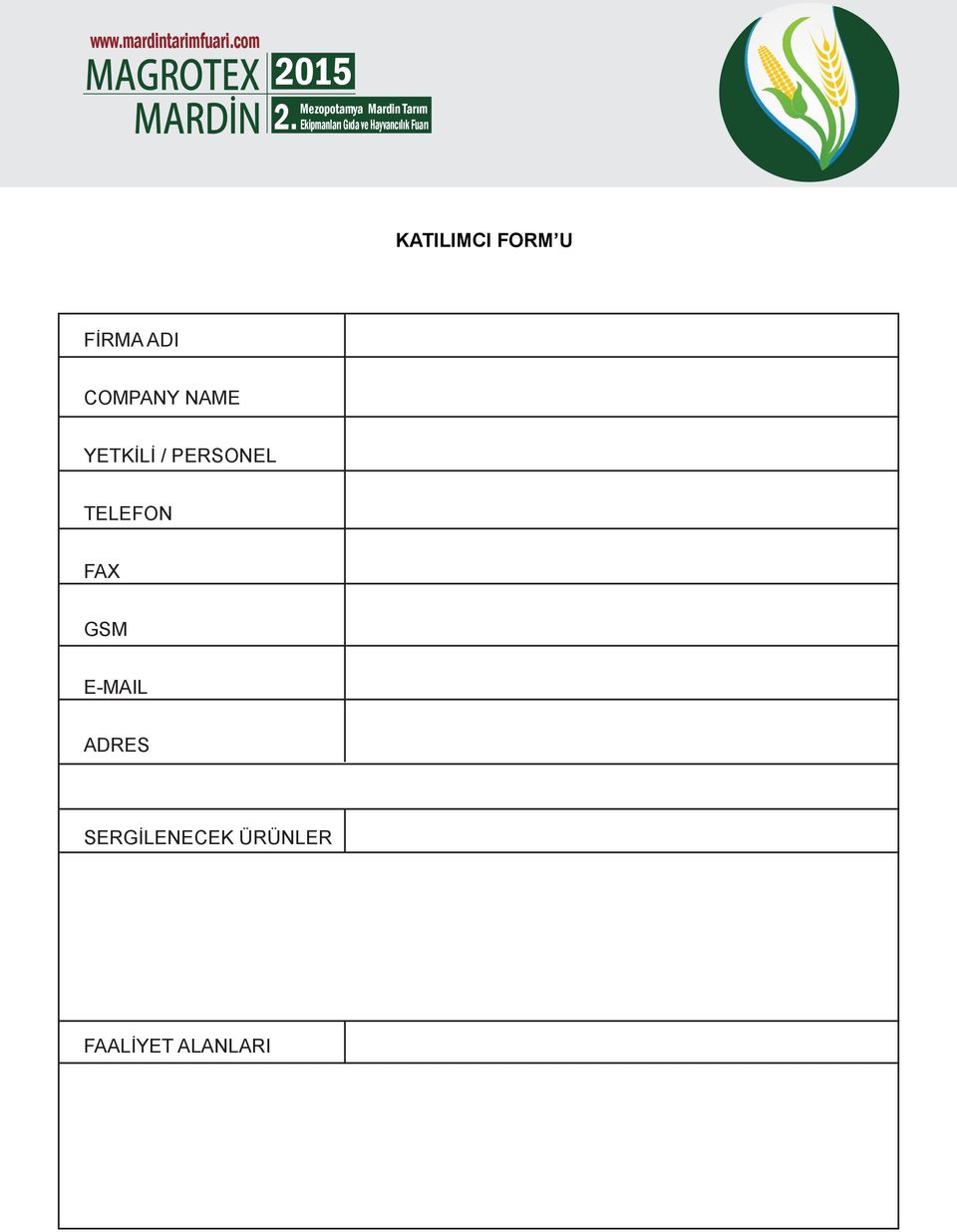 TELEFON FAX GSM E-MAIL ADRES