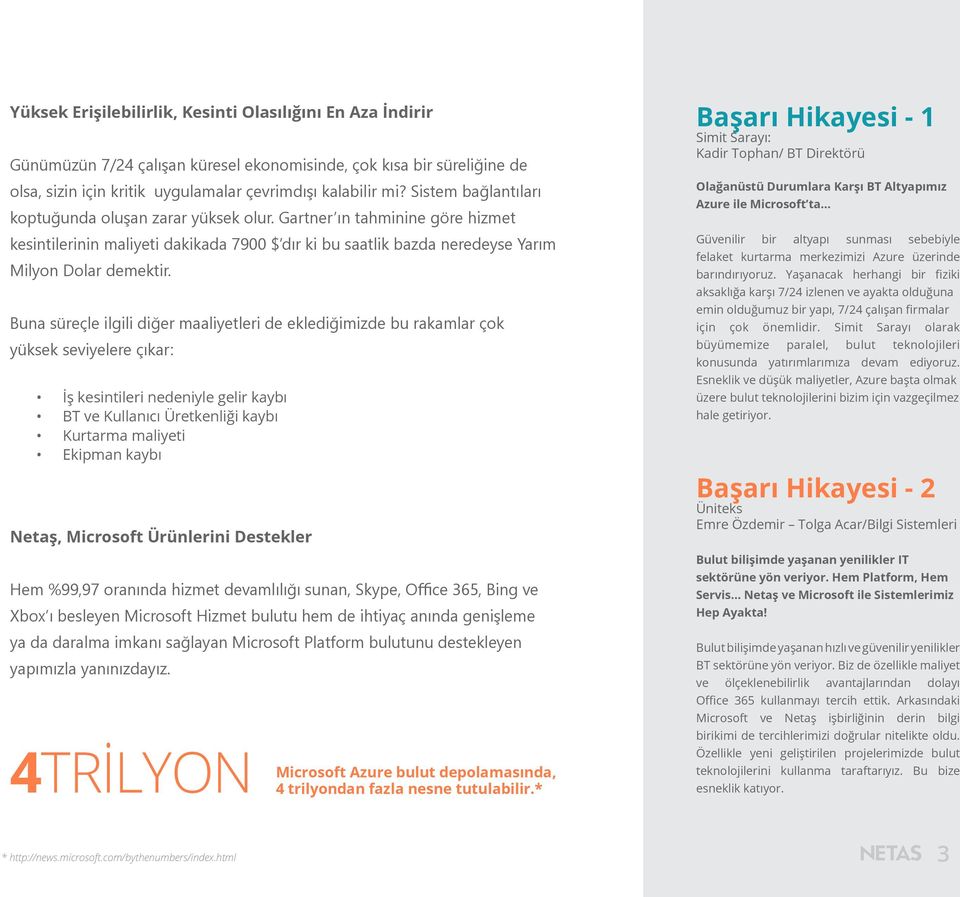 Buna süreçle ilgili diğer maaliyetleri de eklediğimizde bu rakamlar çok yüksek seviyelere çıkar: İş kesintileri nedeniyle gelir kaybı BT ve Kullanıcı Üretkenliği kaybı Kurtarma maliyeti Ekipman kaybı