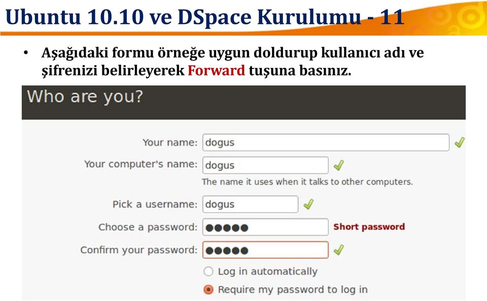 Aşağıdaki formu örneğe uygun