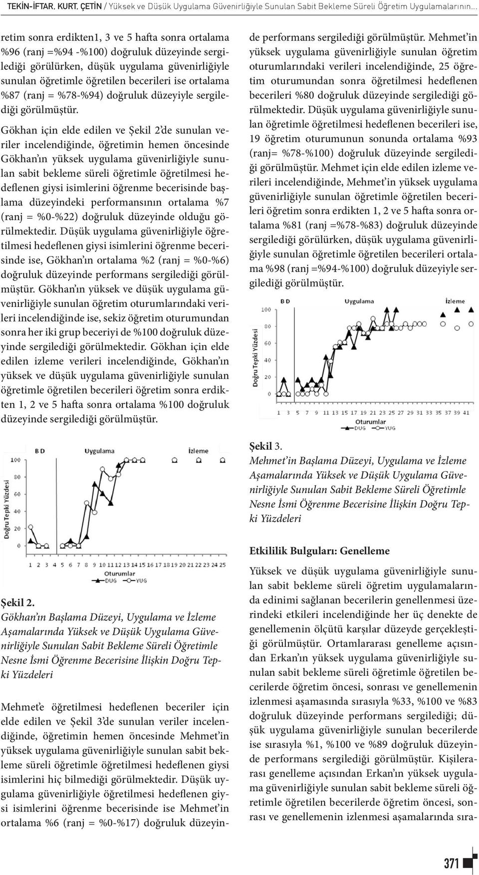 ortalama %87 (ranj = %78-%94) doğruluk düzeyiyle sergilediği görülmüştür.