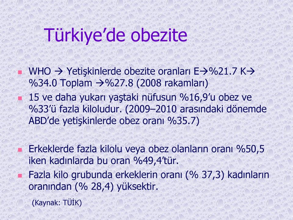 (2009 2010 arasındaki dönemde ABD de yetişkinlerde obez oranı %35.