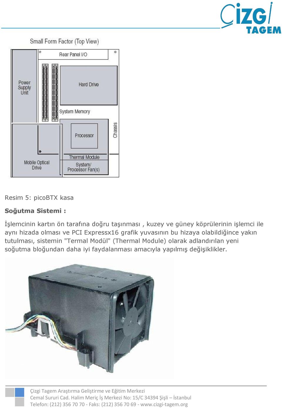 yuvasının bu hizaya olabildiğince yakın tutulması, sistemin "Termal Modül" (Thermal