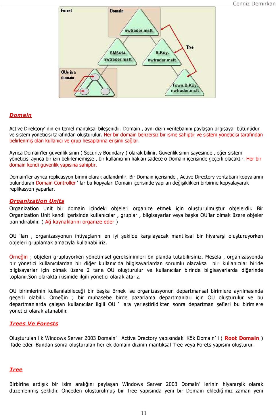 Ayrıca Domain ler güvenlik sınırı ( Security Boundary ) olarak bilinir.