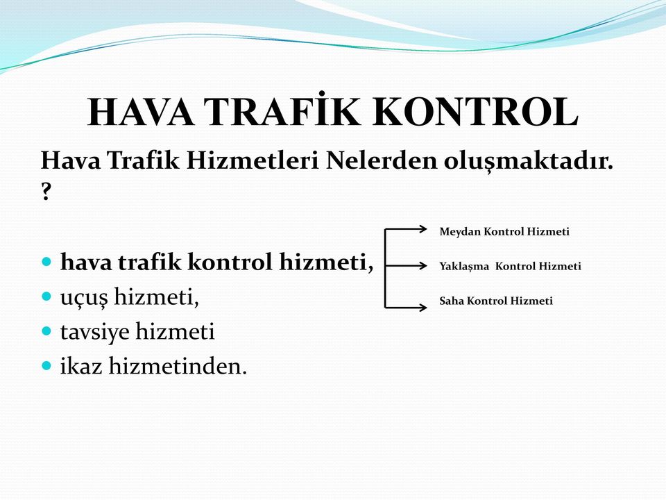 ? Meydan Kontrol Hizmeti hava trafik kontrol