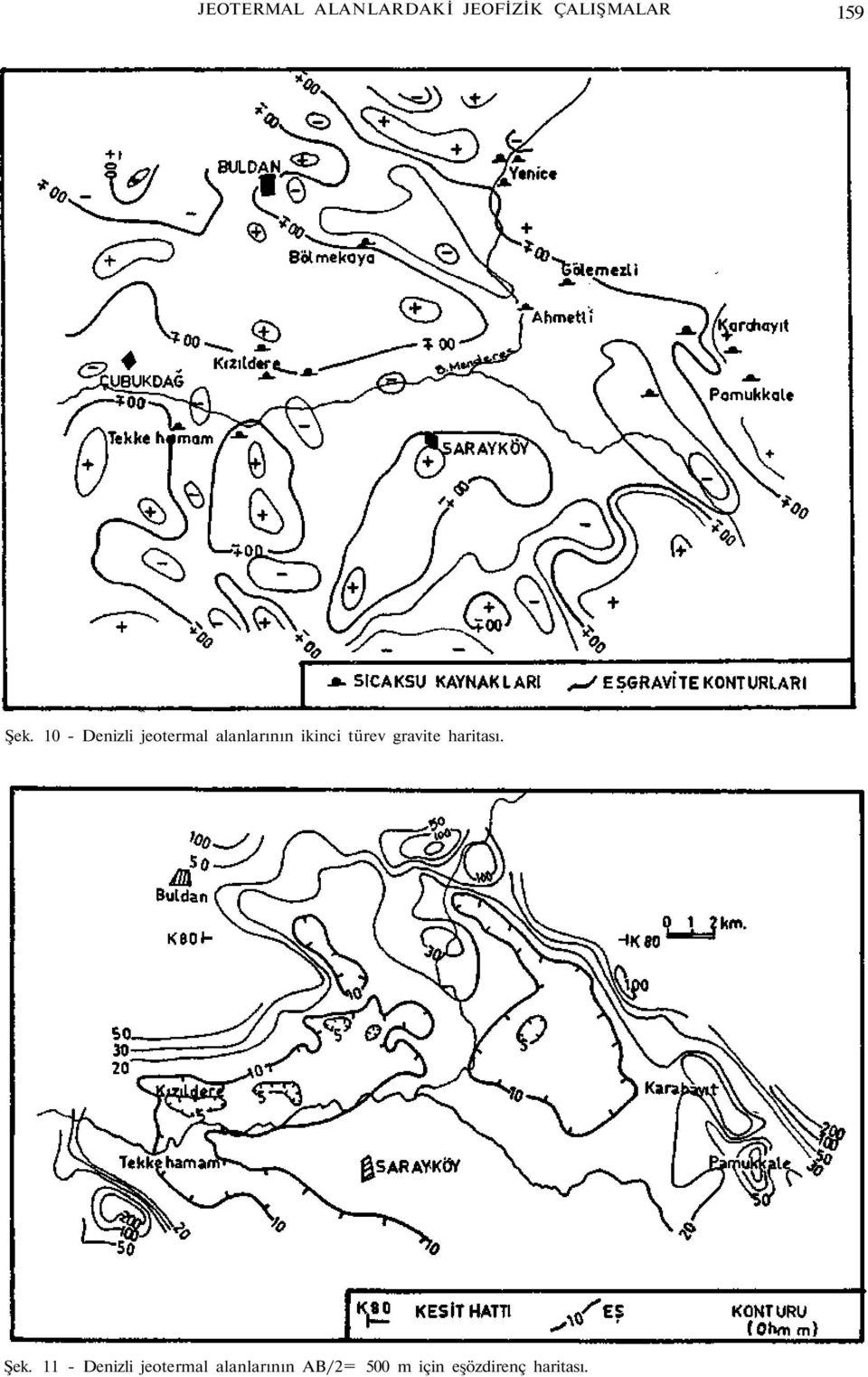 türev gravite haritası. Şek.