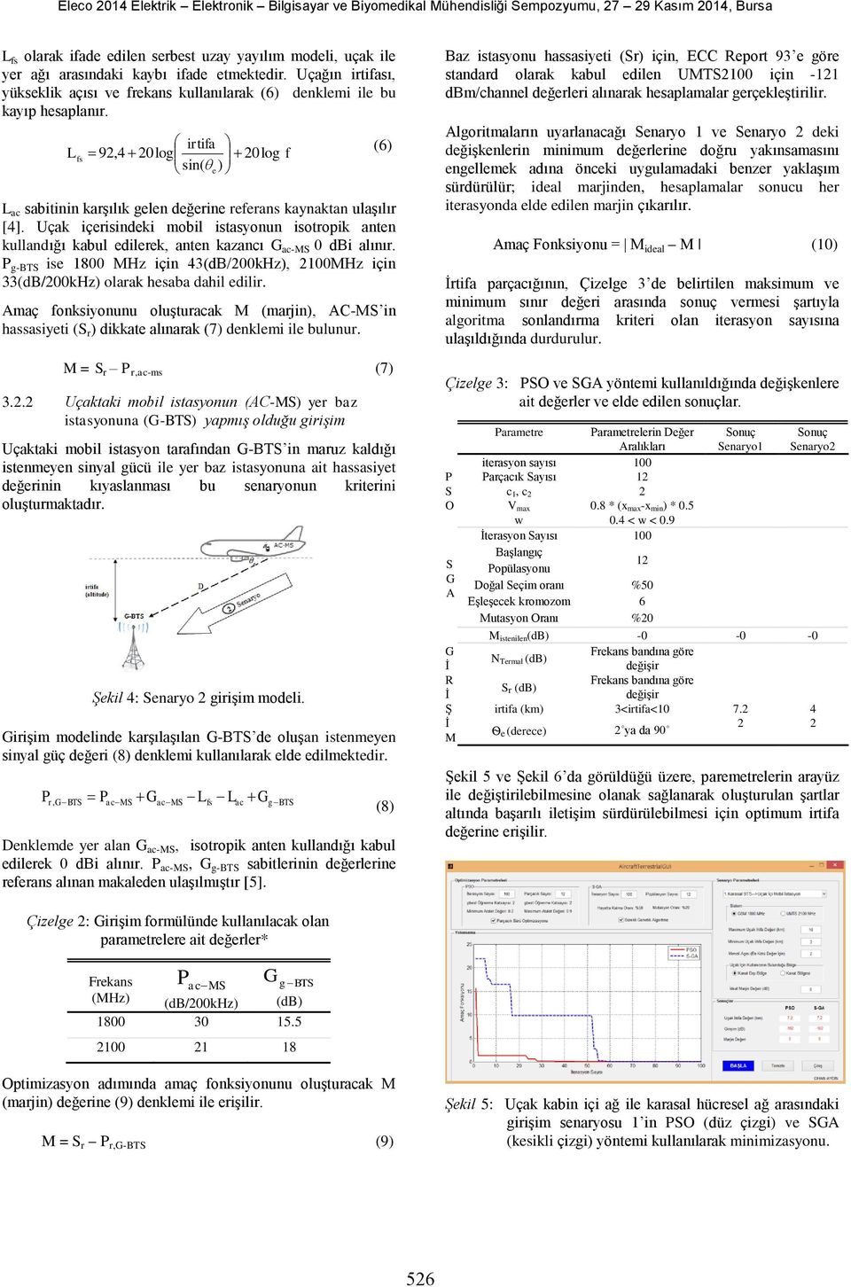 Uçak çersndek mobl stasyonun sotropk anten kullandığı kabul edlerek, anten kazancı ac- 0 db alınır. g-bt se 1800 Hz çn 3(dB/200kHz), 20Hz çn 33(dB/200kHz) olarak hesaba dahl edlr.