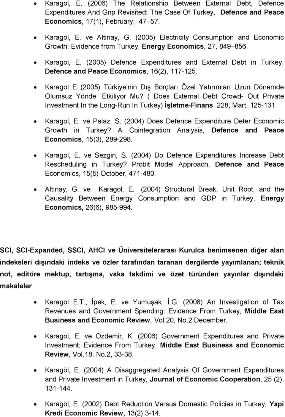 (2005) Defence Expenditures and External Debt in Turkey, Defence and Peace Economics, 16(2), 117-125.