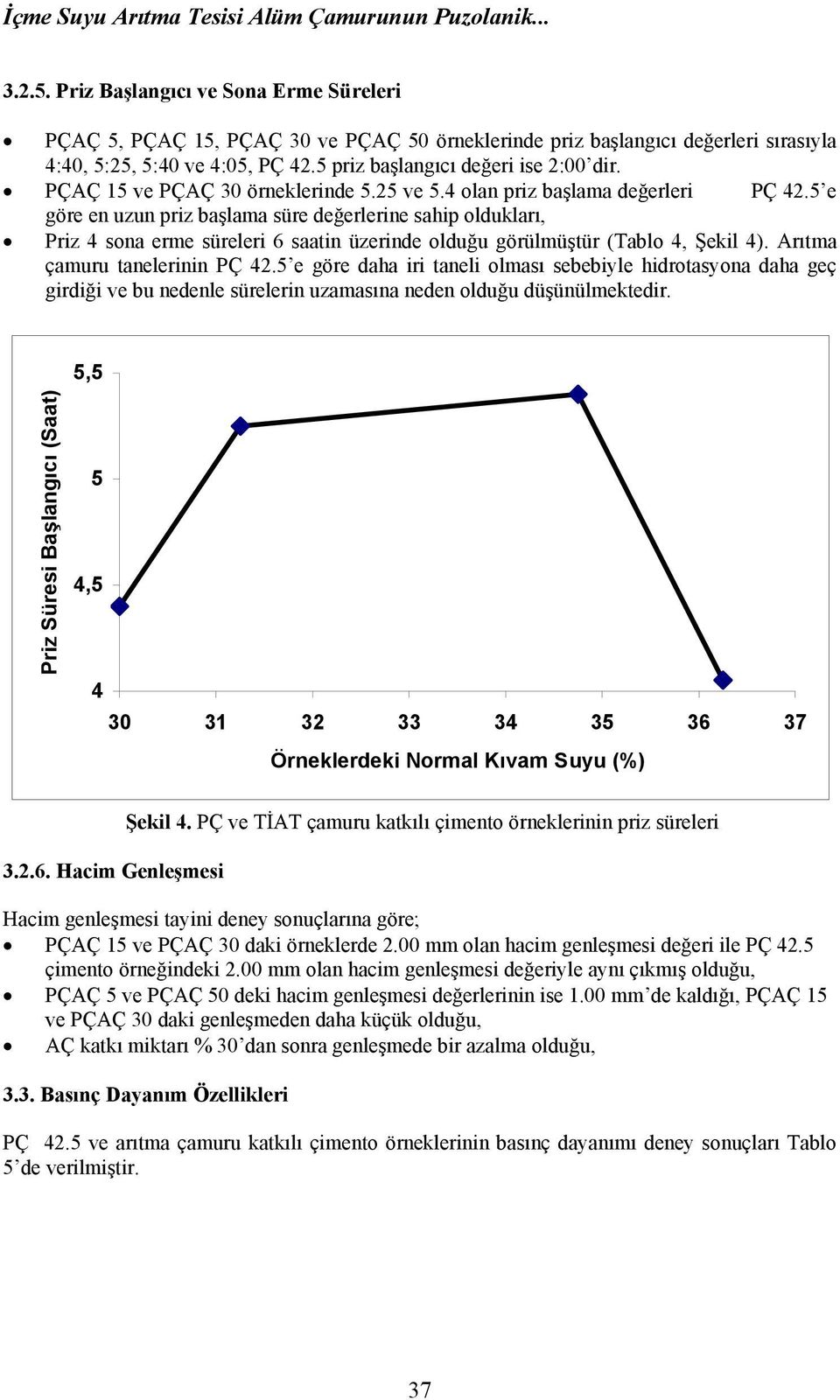 PÇAÇ 15 ve PÇAÇ 30 örneklerinde 5.25 ve 5.4 olan priz başlama değerleri PÇ 42.