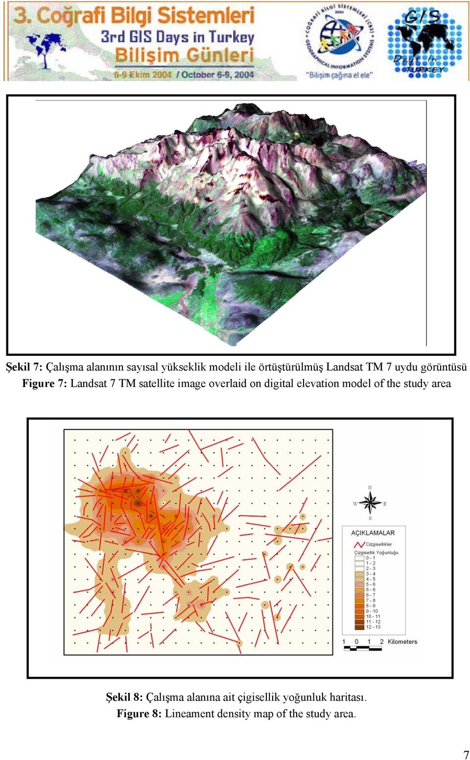 on digital elevation model of the study area Şekil 8: Çalışma alanına ait