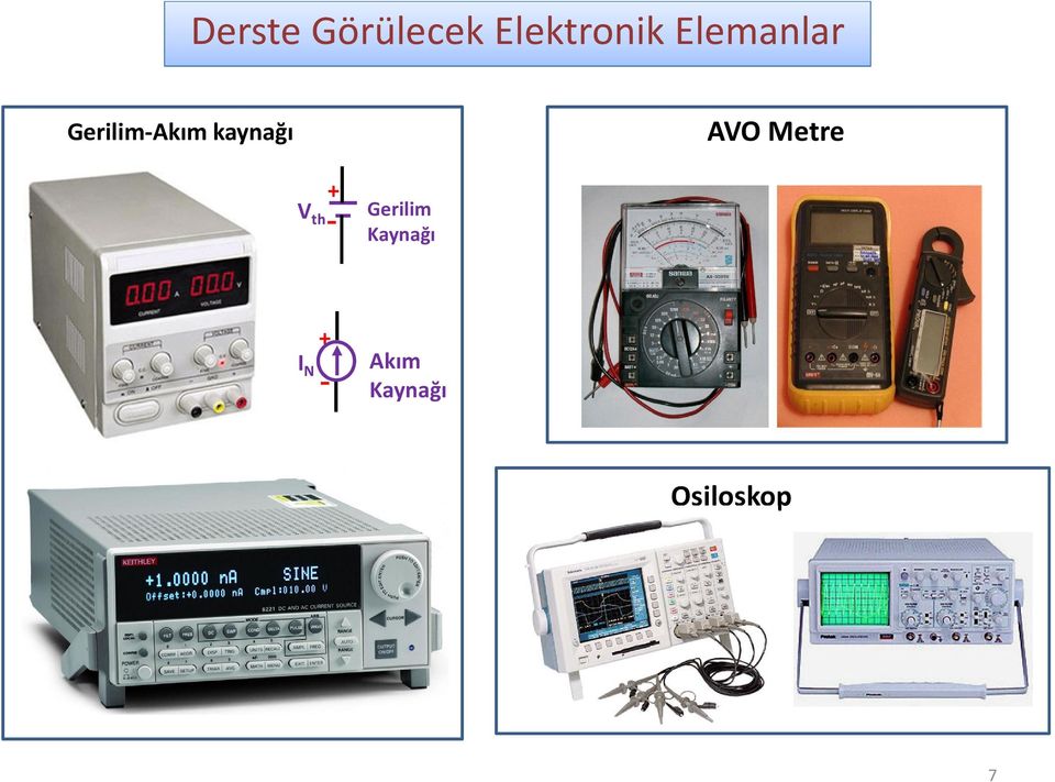 AVO Metre + V th - Gerilim