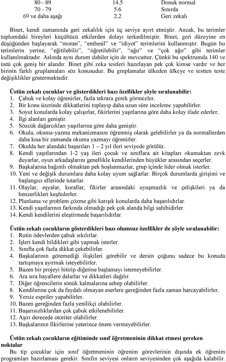 Bugün bu terimlerin yerine, eğitilebilir, öğretilebilir, ağır ve çok ağır gibi terimler kullanılmaktadır. Aslında aynı durum dahiler için de mevcuttur.