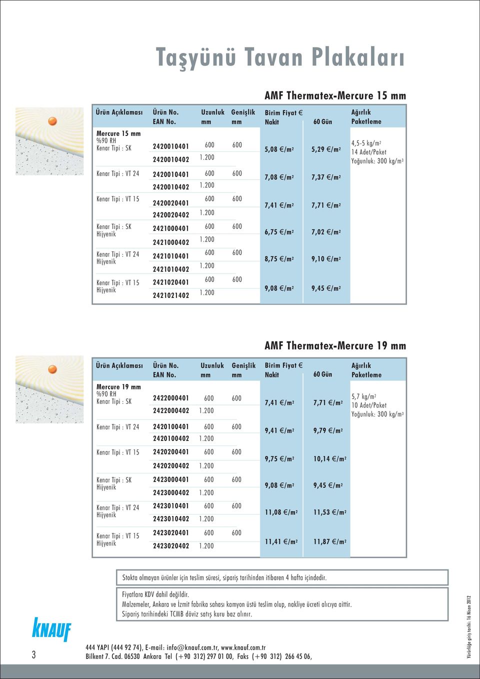 /m 2 AMF Thermatex-Mercure 19 Mercure 19 2422000401 2422000402 7,41 /m 2 7,71 /m 2 5,7 kg/m 2 2420100401 2420100402 9,41 /m 2 9,79 /m 2 2420200401