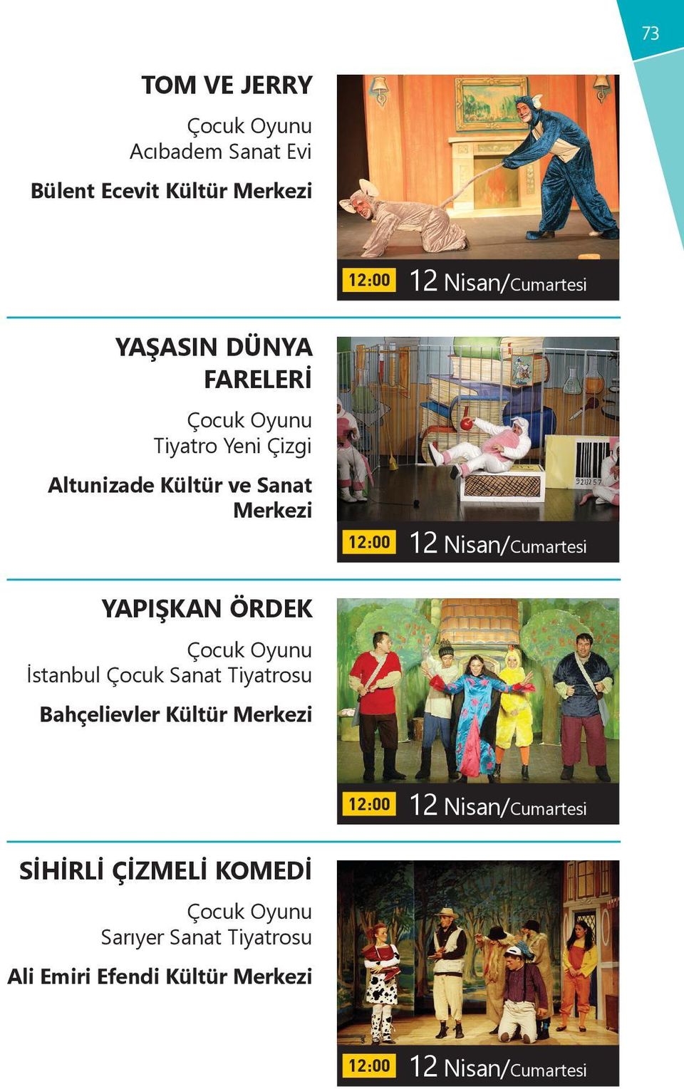 YAPIŞKAN ÖRDEK İstanbul Çocuk Sanat Tiyatrosu Bahçelievler Kültür Merkezi