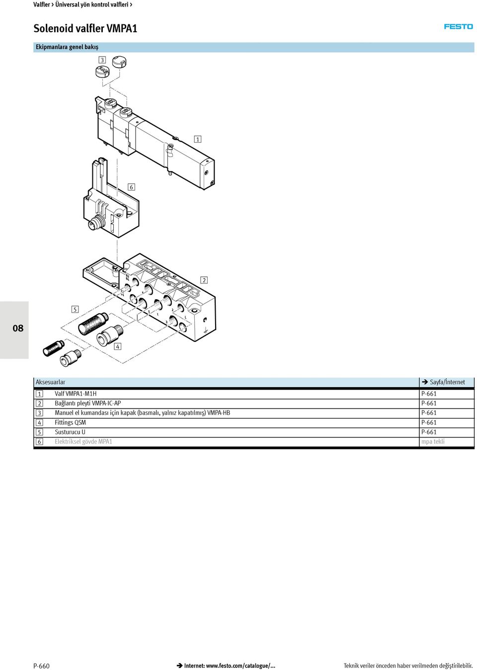 (basmalı,yalnızkapatılmıș)vmpa-hb P-661 4 Fittings QSM P-661 5 Susturucu U P-661 6