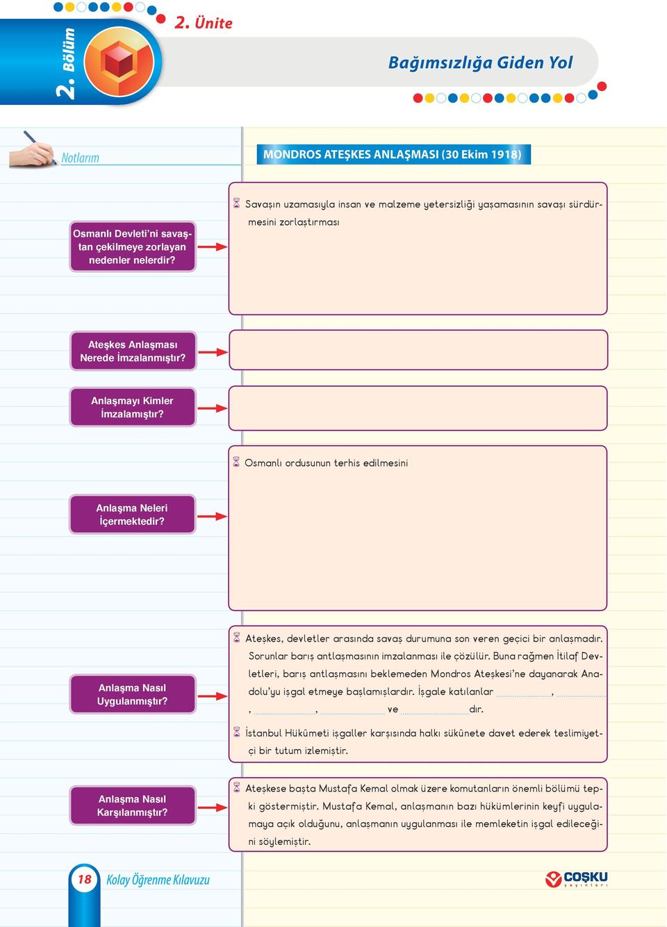 Osmanlı ordusunun terhis edilmesini Anlaşma Neleri İçermektedir? Anlaşma Nasıl Uygulanmıştır? Ateşkes devletler arasında savaş durumuna son veren geçici bir anlaşmadır.