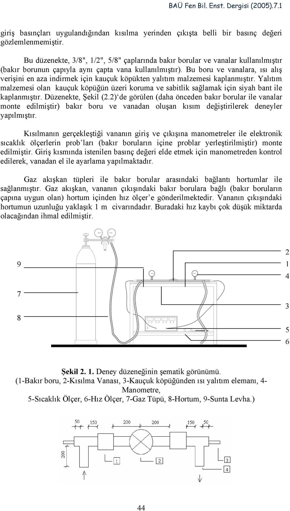 Bu boru ve vanalara, ısı alış verişini en aza indirmek için kauçuk köpükten yalıtım malzemesi kaplanmıştır.