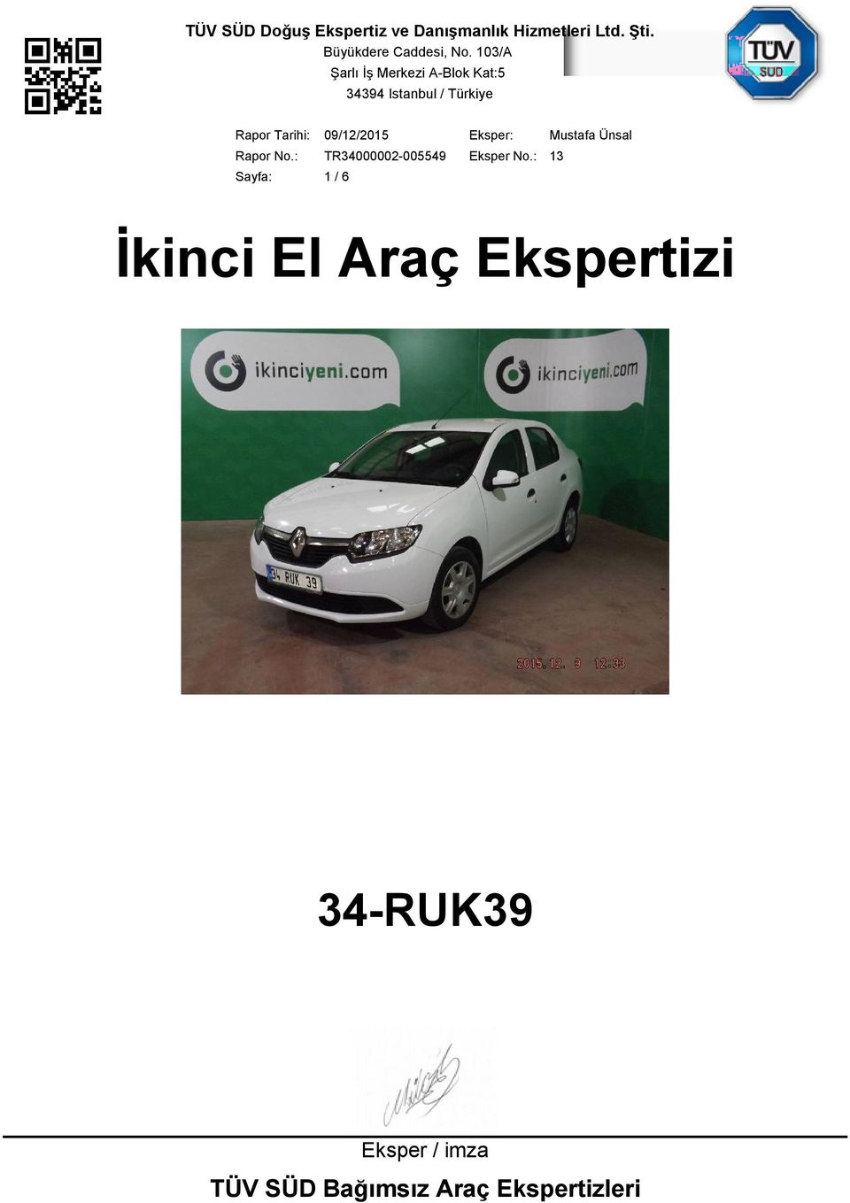 Eksper / imza TÜV SÜD