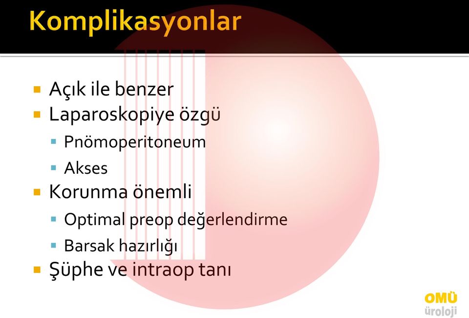 önemli Optimal preop değerlendirme