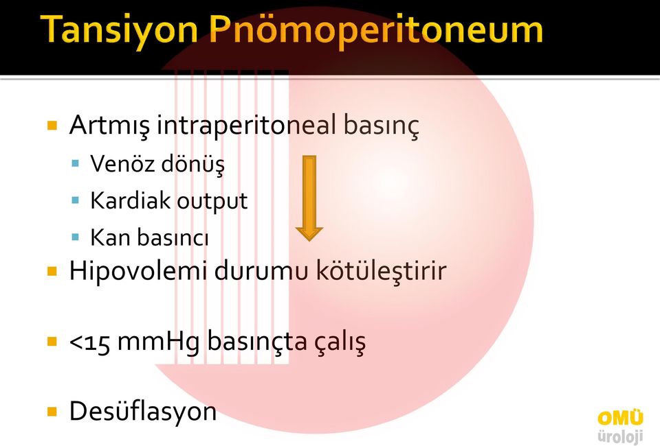 basıncı Hipovolemi durumu