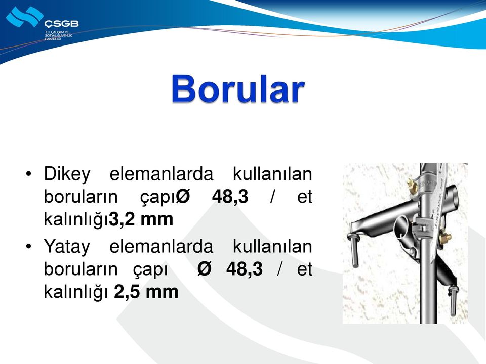 kalınlığı3,2 mm Yatay elemanlarda