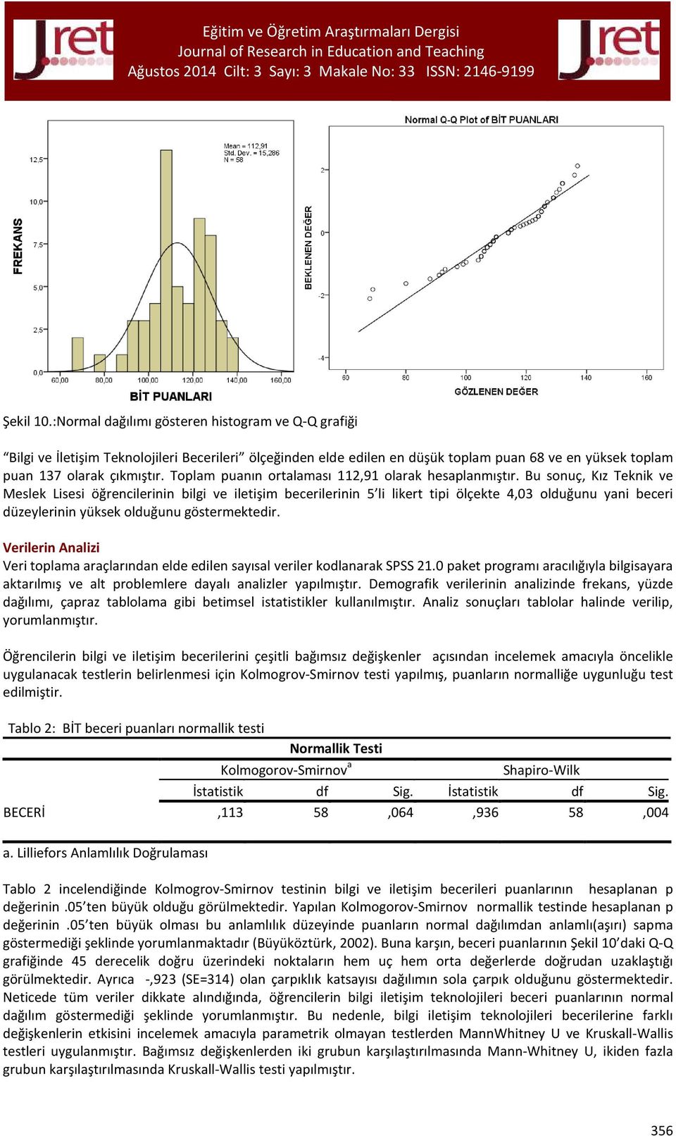 Bu sonuç, Kız Teknik ve Meslek Lisesi öğrencilerinin bilgi ve iletişim becerilerinin 5 li likert tipi ölçekte 4,03 olduğunu yani beceri düzeylerinin yüksek olduğunu göstermektedir.