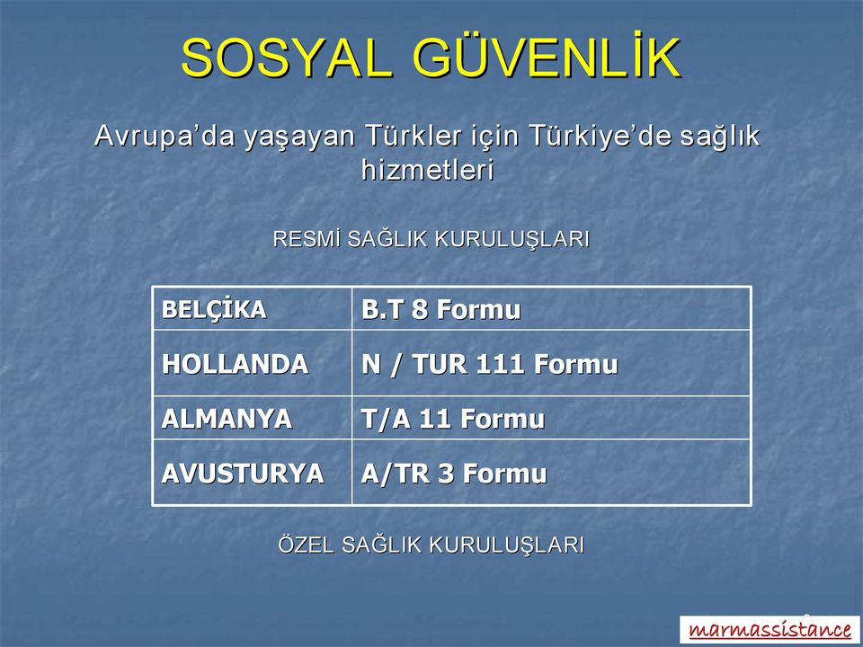 LARI BELÇİKA HOLLANDA ALMANYA AVUSTURYA B.