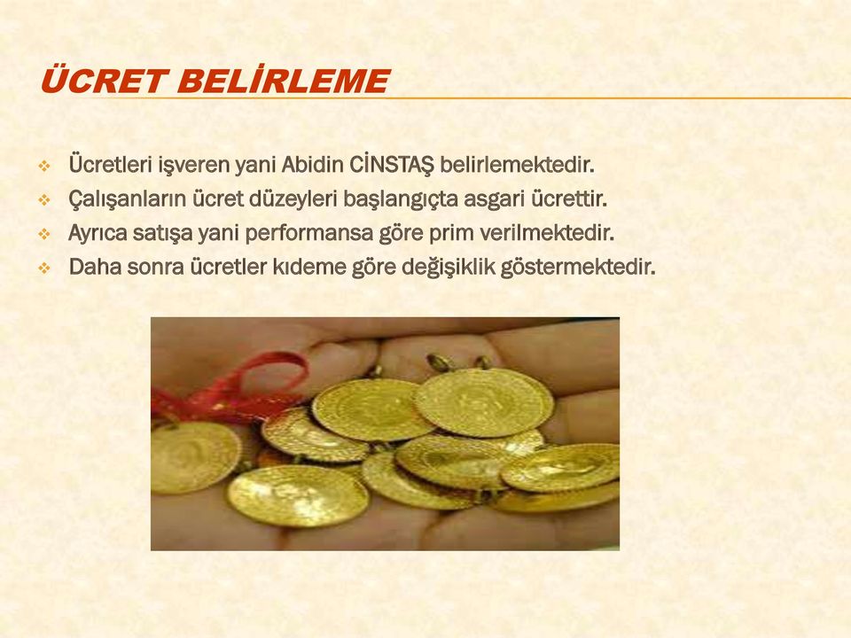 ÇalıĢanların ücret düzeyleri baģlangıçta asgari ücrettir.