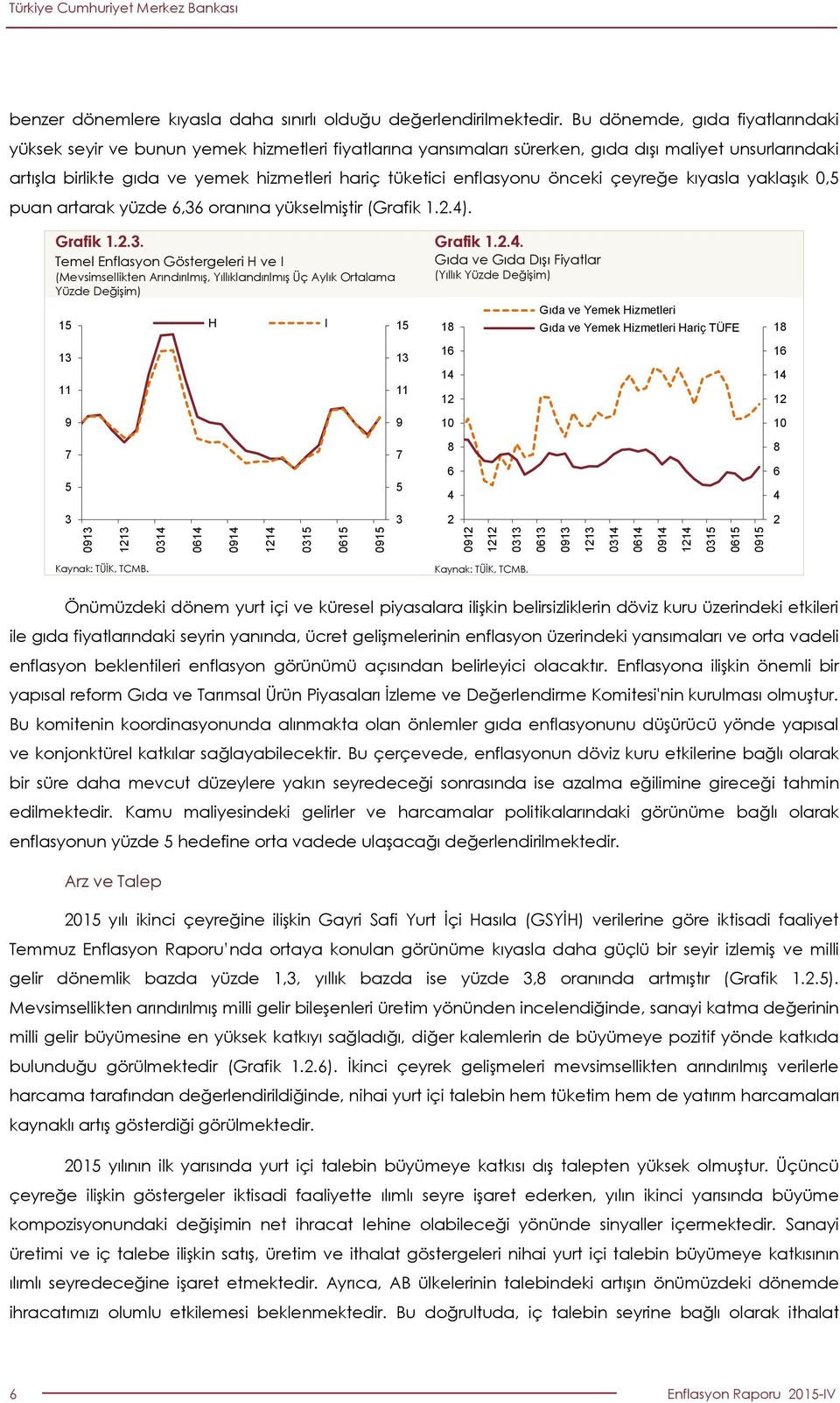 enflasyonu önceki çeyreğe kıyasla yaklaşık, puan artarak yüzde, oranına yükselmiştir (Grafik 1..). Grafik 1.